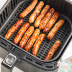 sausage links in air fryer basket