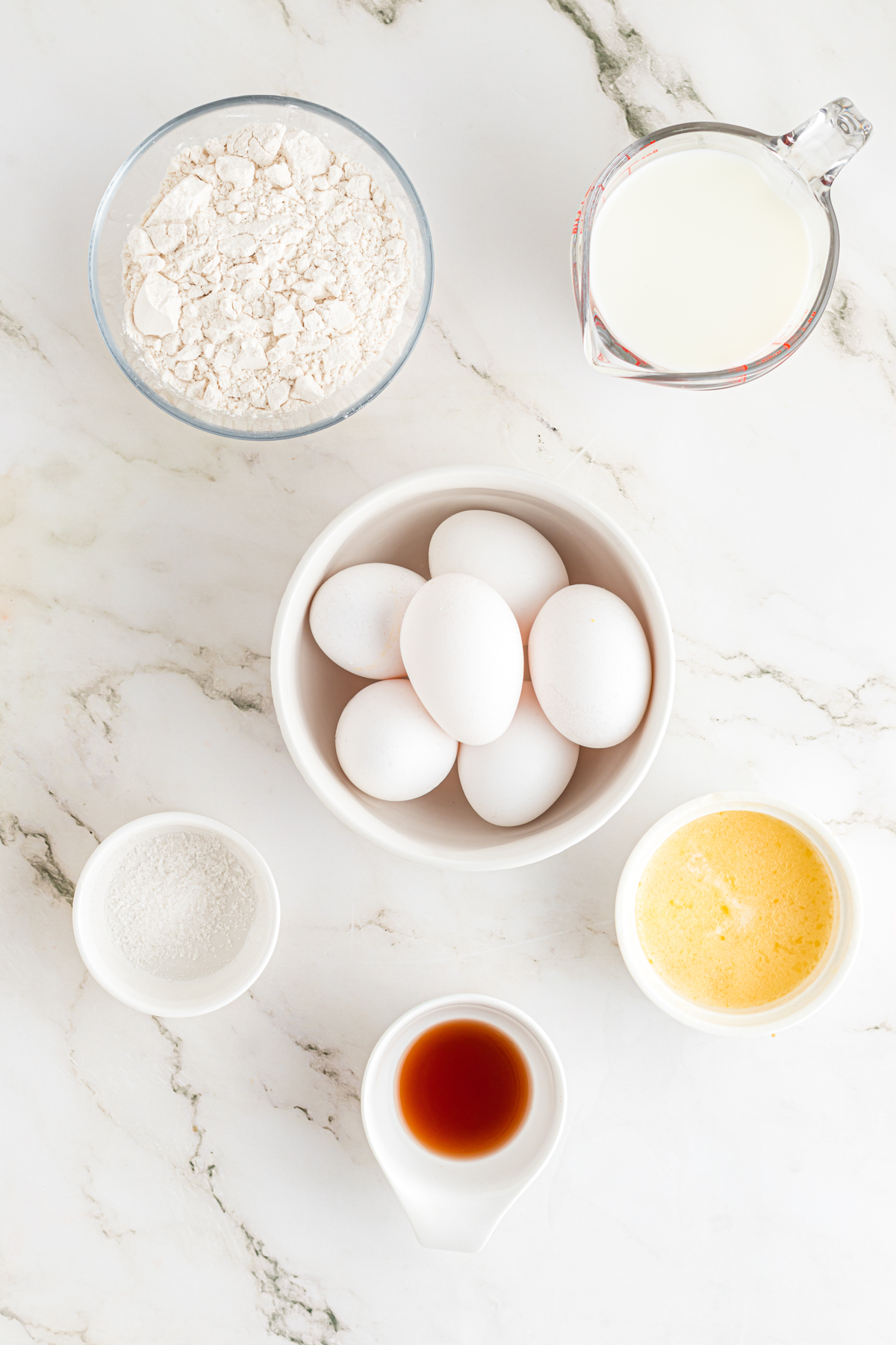 Ingredients for mini dutch babies.