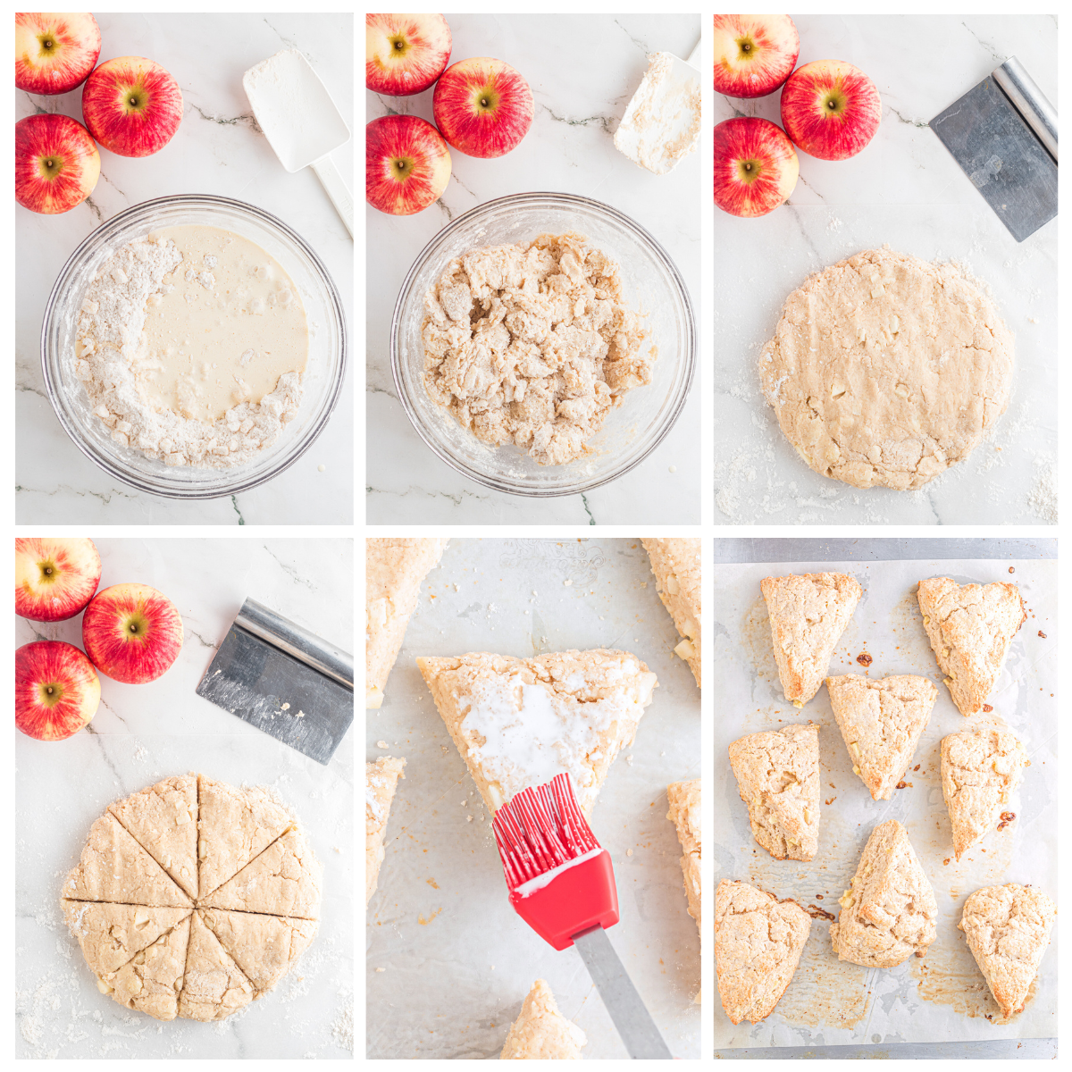 Making Apple Scones step by step.