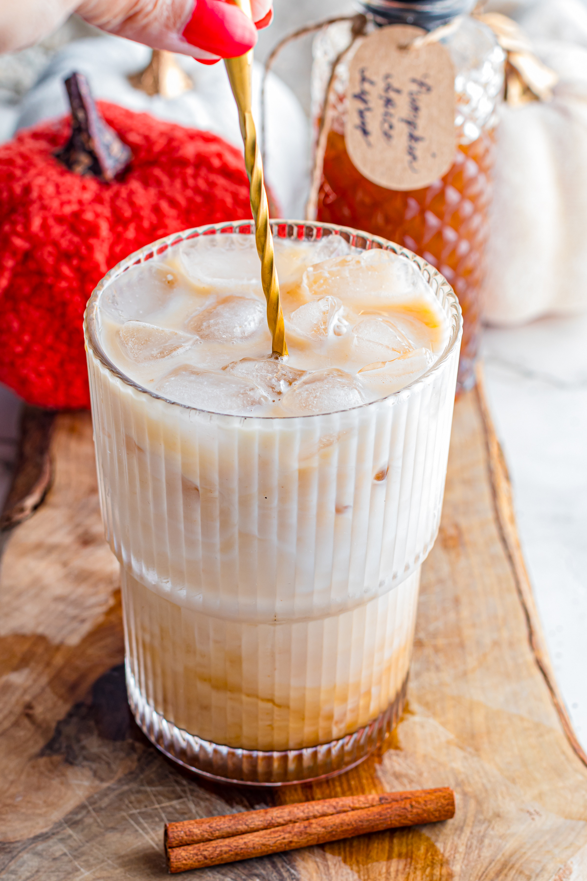 Stimulating iced coffee.