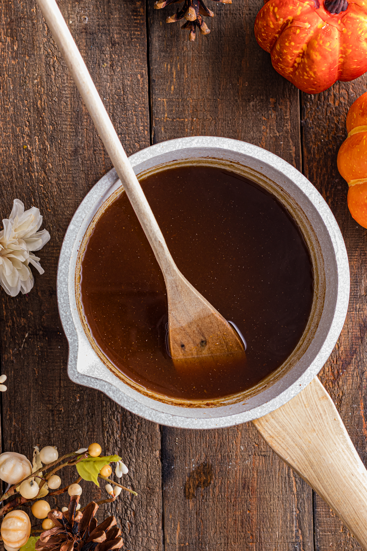 Update the backup syrup in the pan.