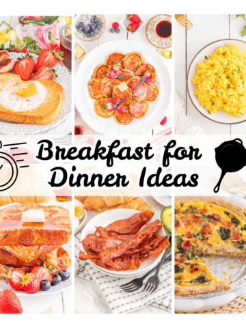 Perfect quick and easy breakfast for dinner ideas.