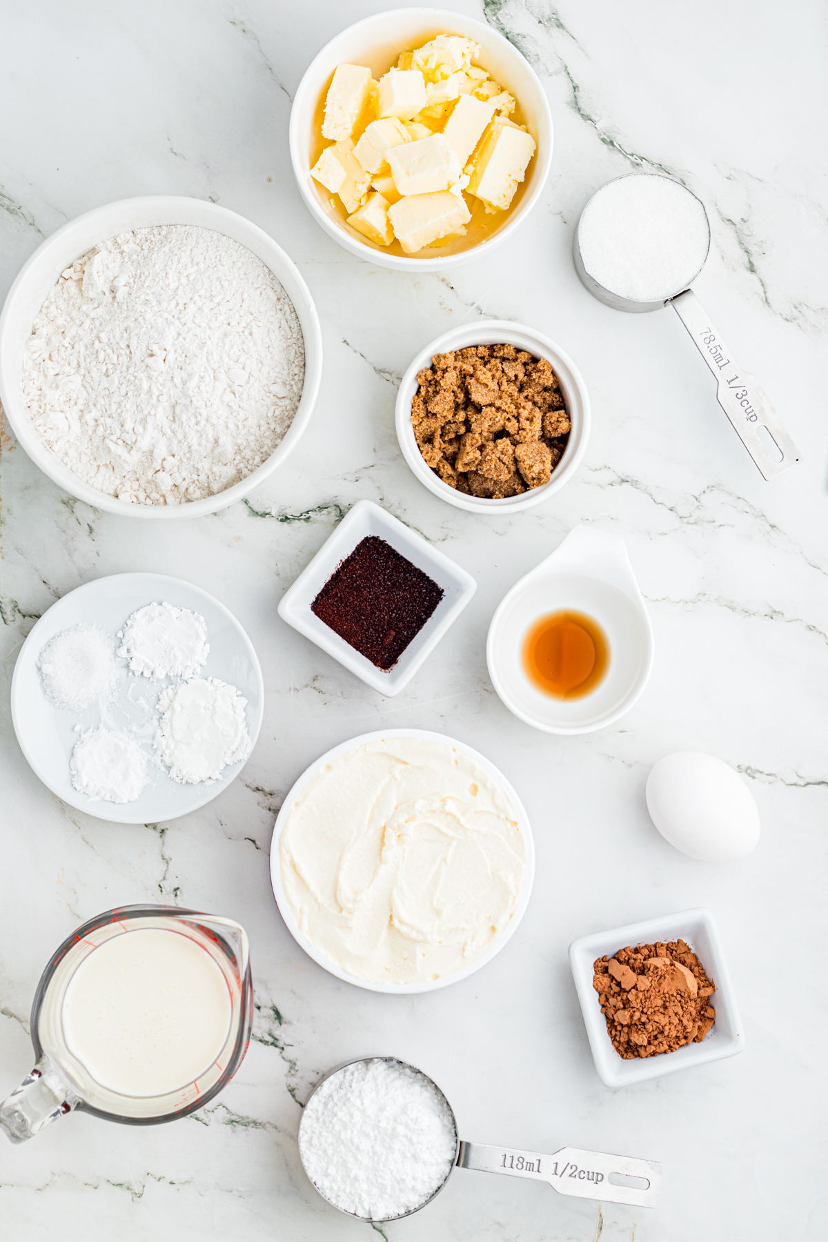 Ingredients to make Tiramisu cookies.
